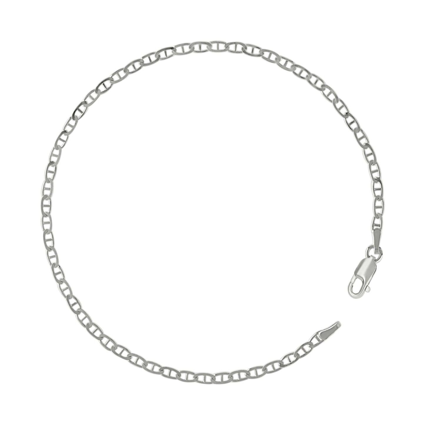 925 Sterling Silver Solid Classic Mariner Chain 2mm