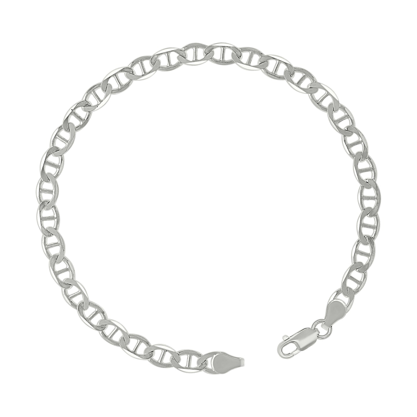 925 Sterling Silver Solid Classic Mariner Chain 5mm
