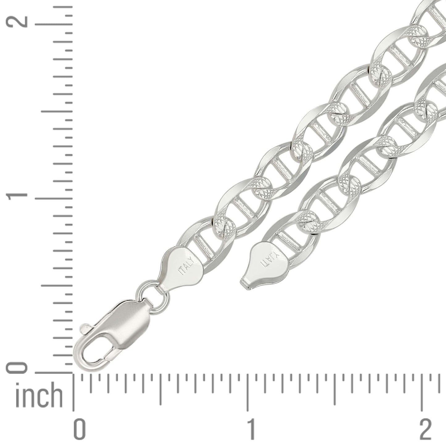 925 Silver Solid Classic Mariner Chain 7mm-9
