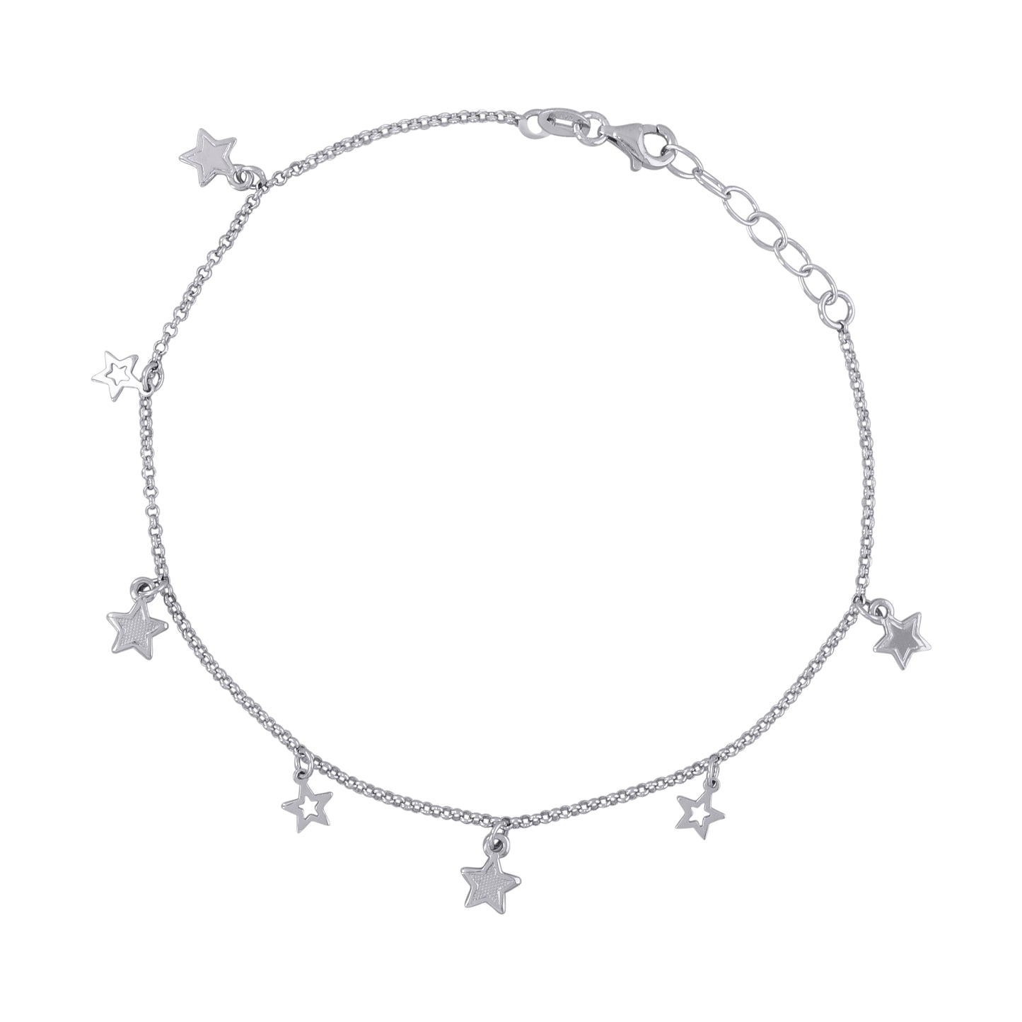 925 Sterling Silver Anklet 9"+1'