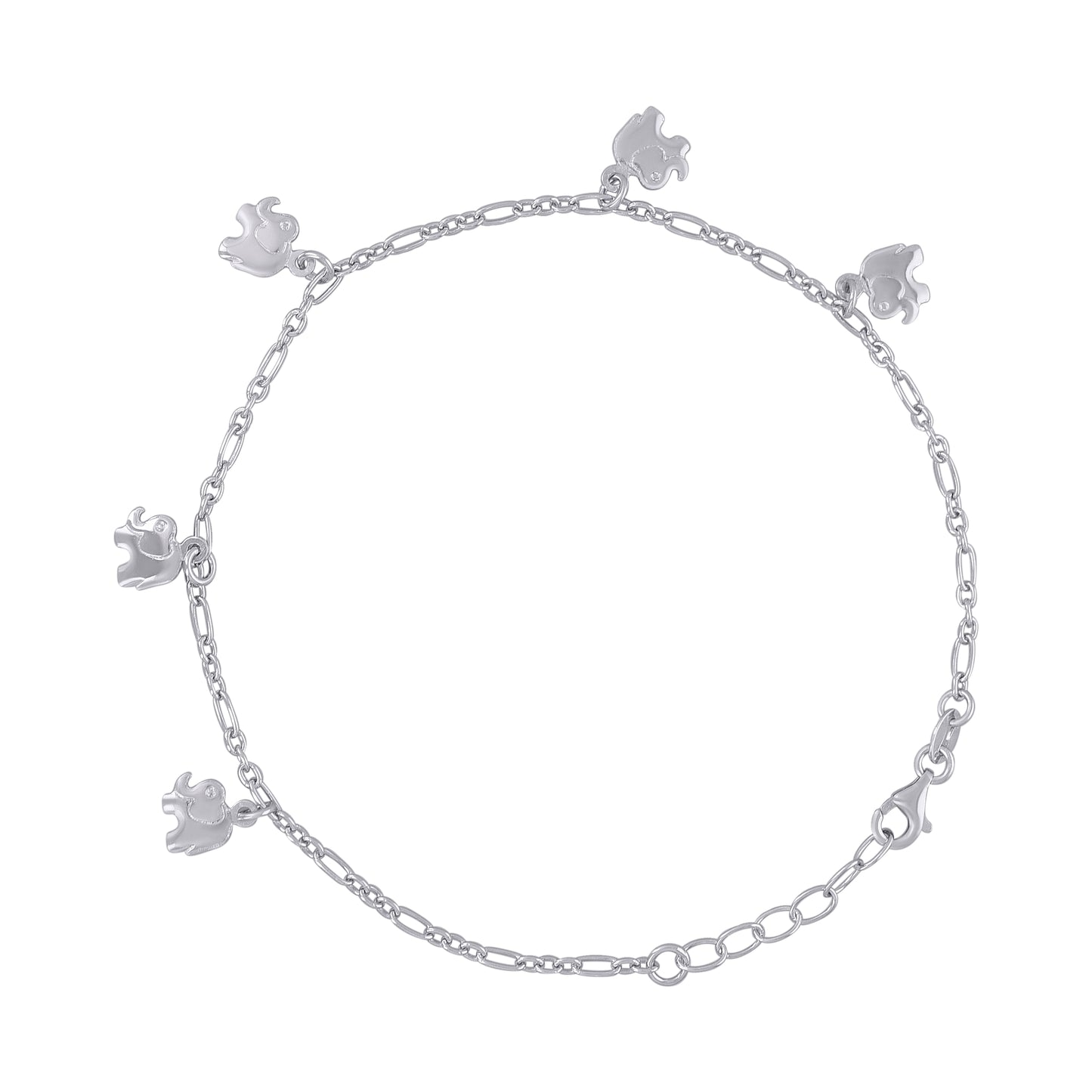 925 Sterling Silver Anklet 9"+1"