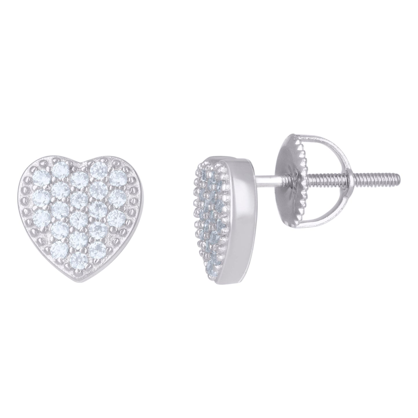 925 Sterling Silver Cz Earring