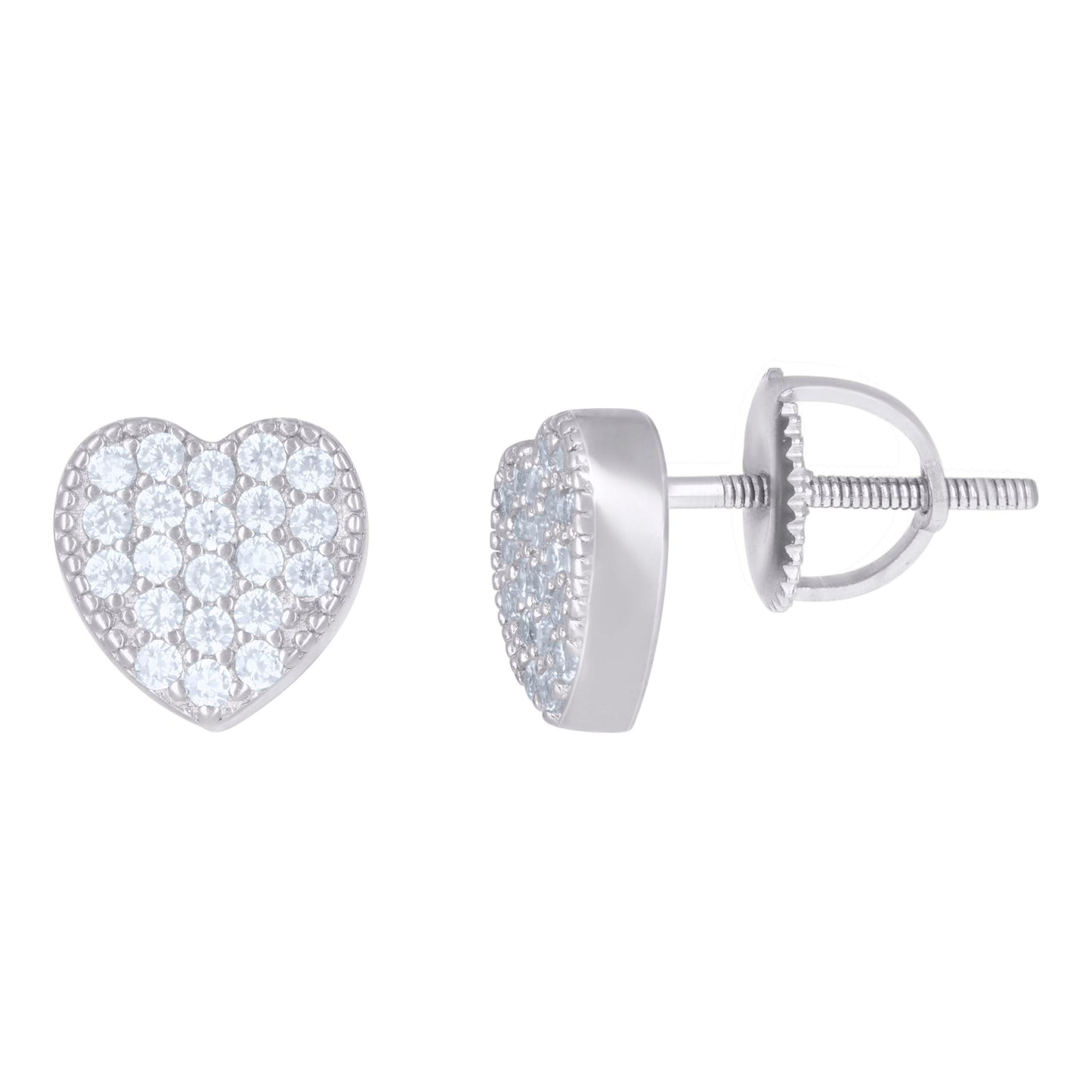 925 Sterling Silver Cz Earring