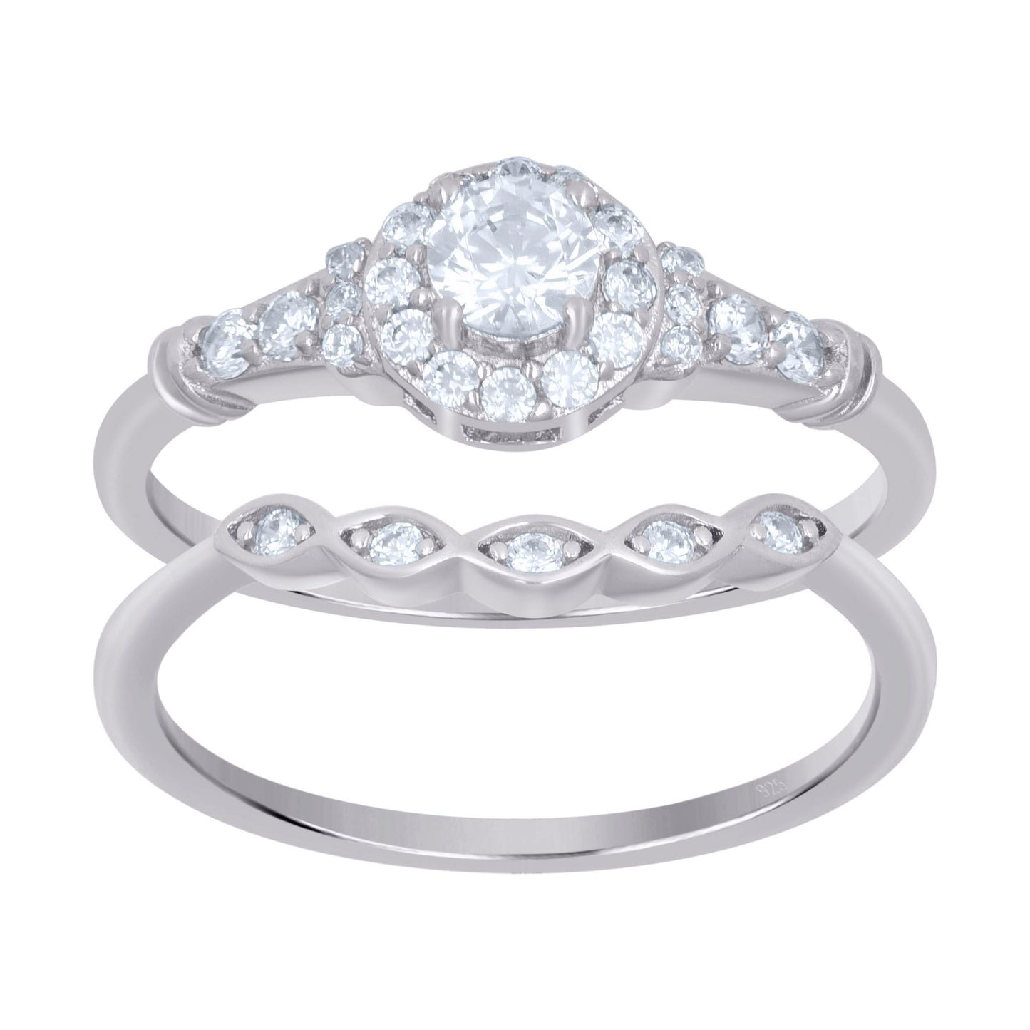 925 Sterling Silver Duo Ring S6