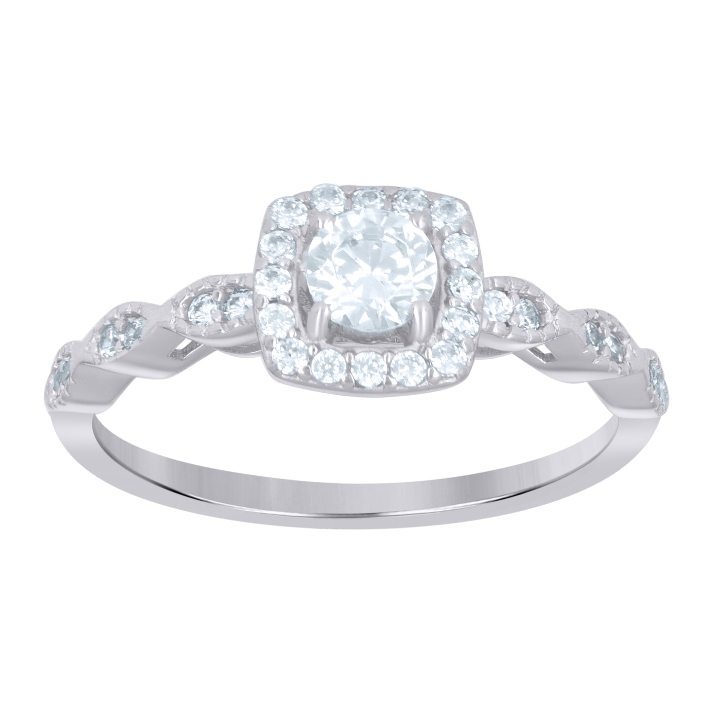 925 Sterling Silver Cz Solitaire Ring S5