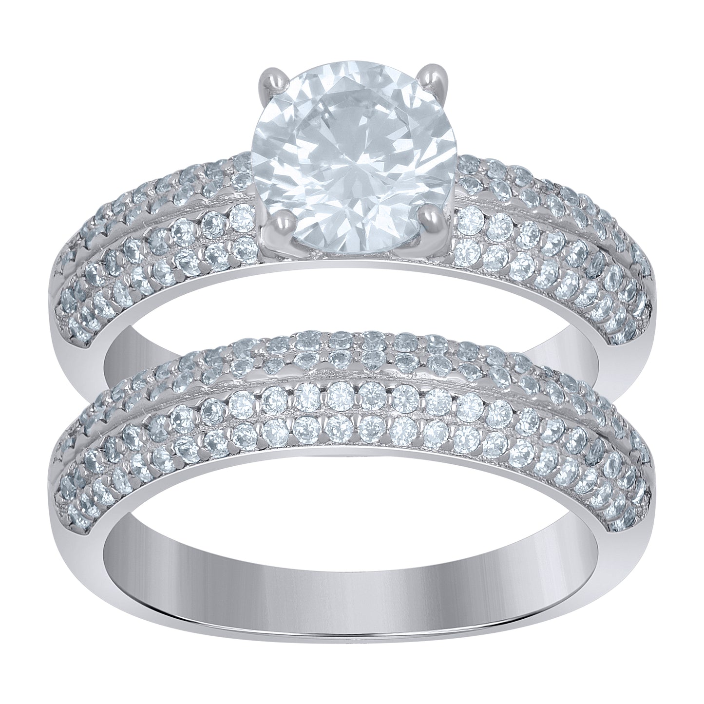 925 Sterling Silver Duo Ring S6