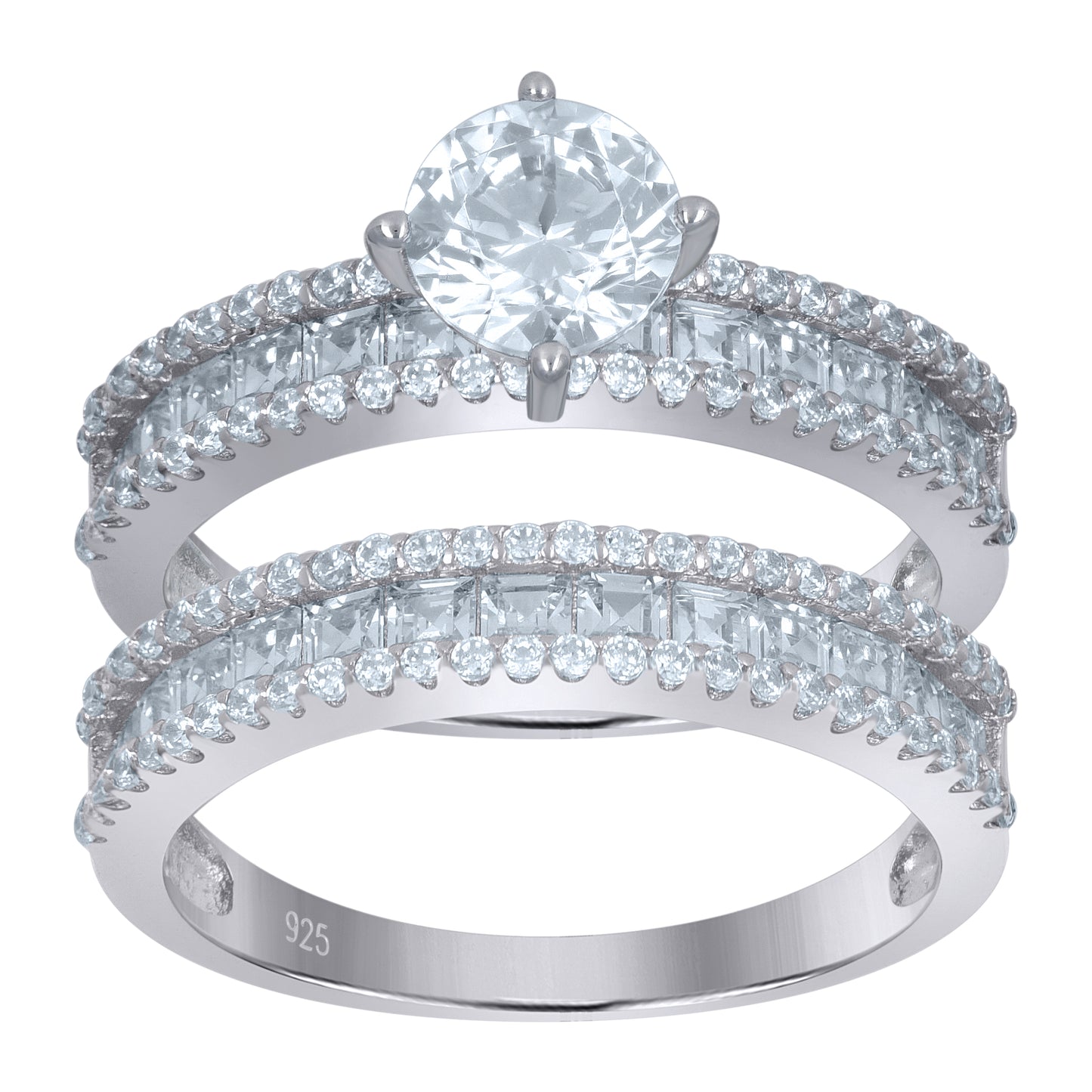 925 Sterling Silver Duo Ring S6