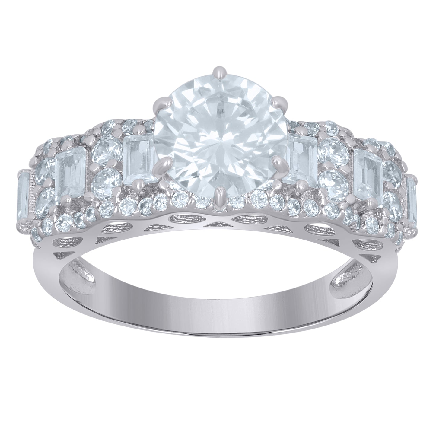 925 Sterling Silver Cz Solitaire Ring S5