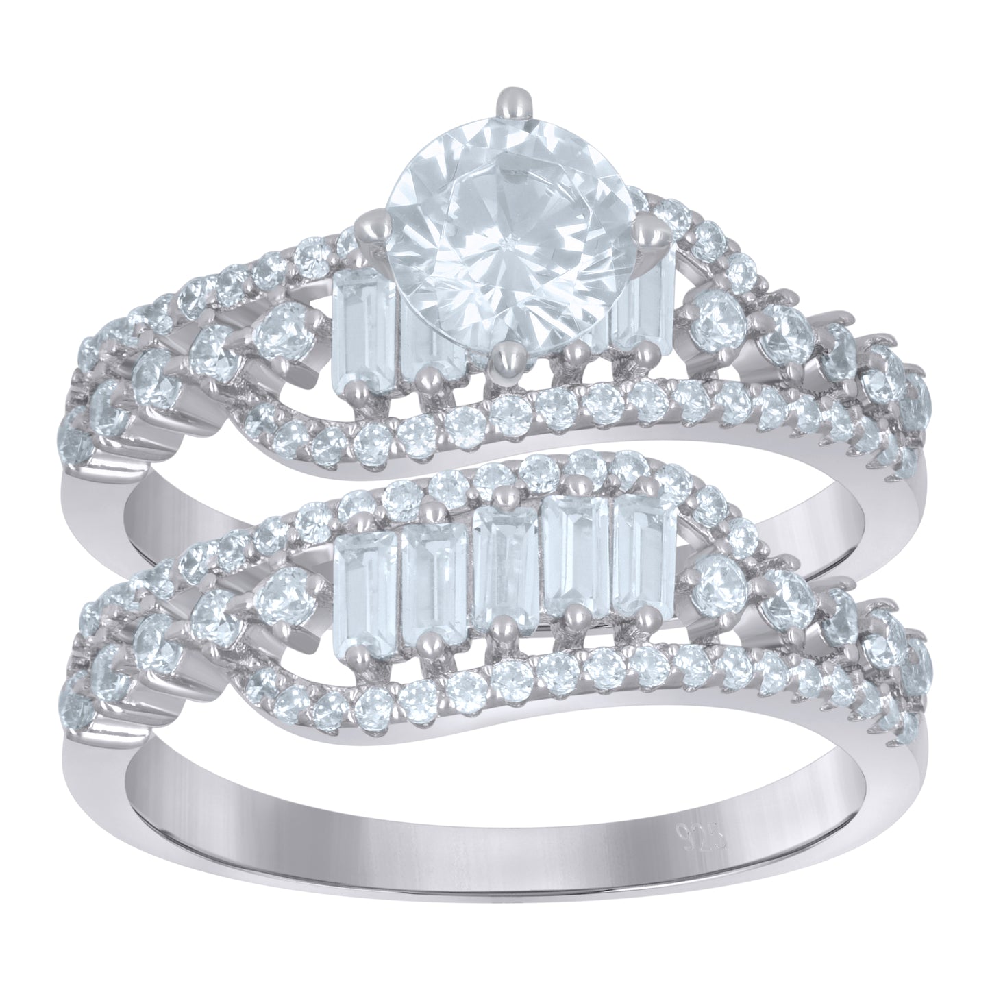 925 Sterling Silver Duo Ring S6