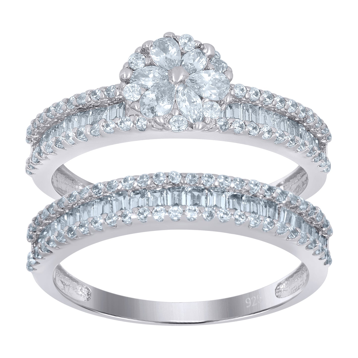 925 Sterling Silver Duo Ring S6