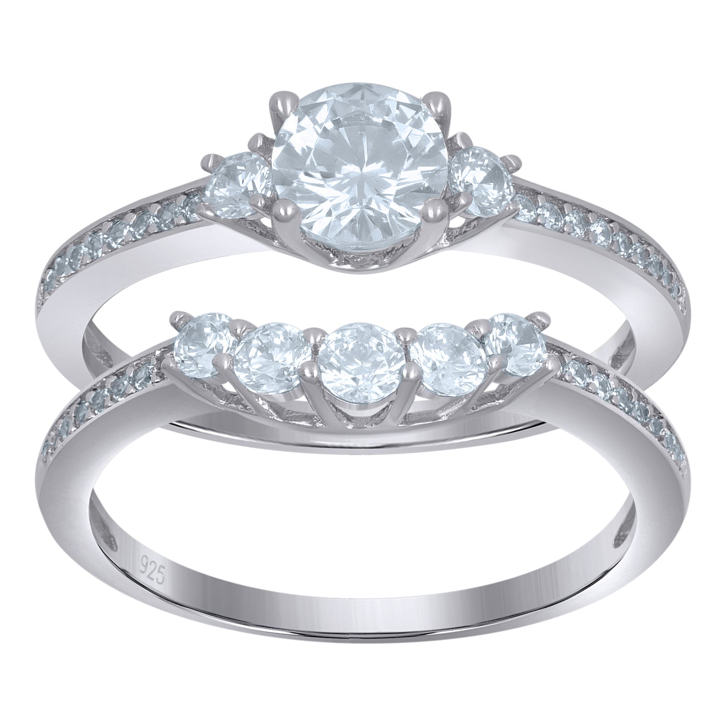 925 Sterling Silver Duo Ring S6