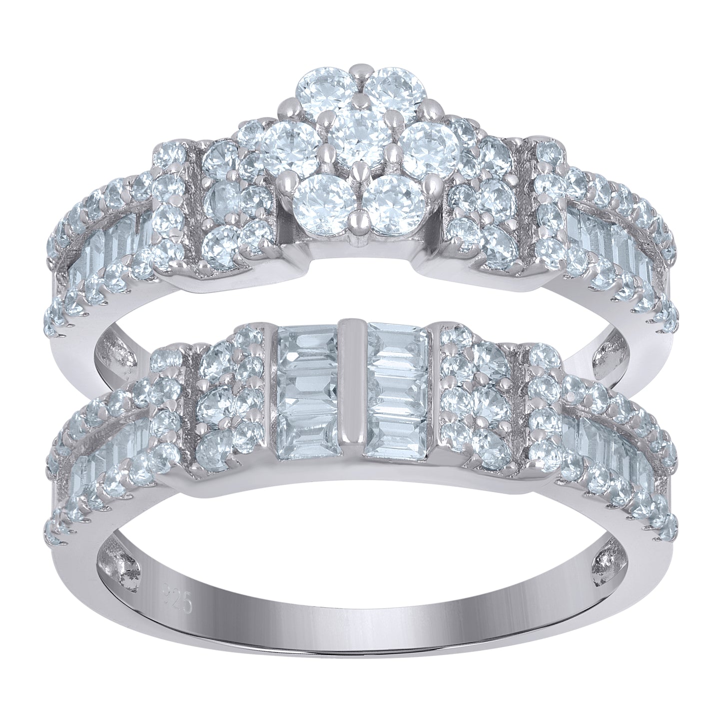 925 Sterling Silver Duo Ring S6