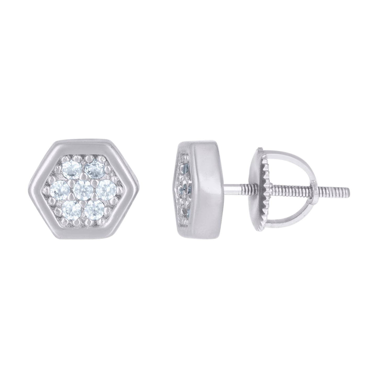 925 Sterling Silver Cz Earring