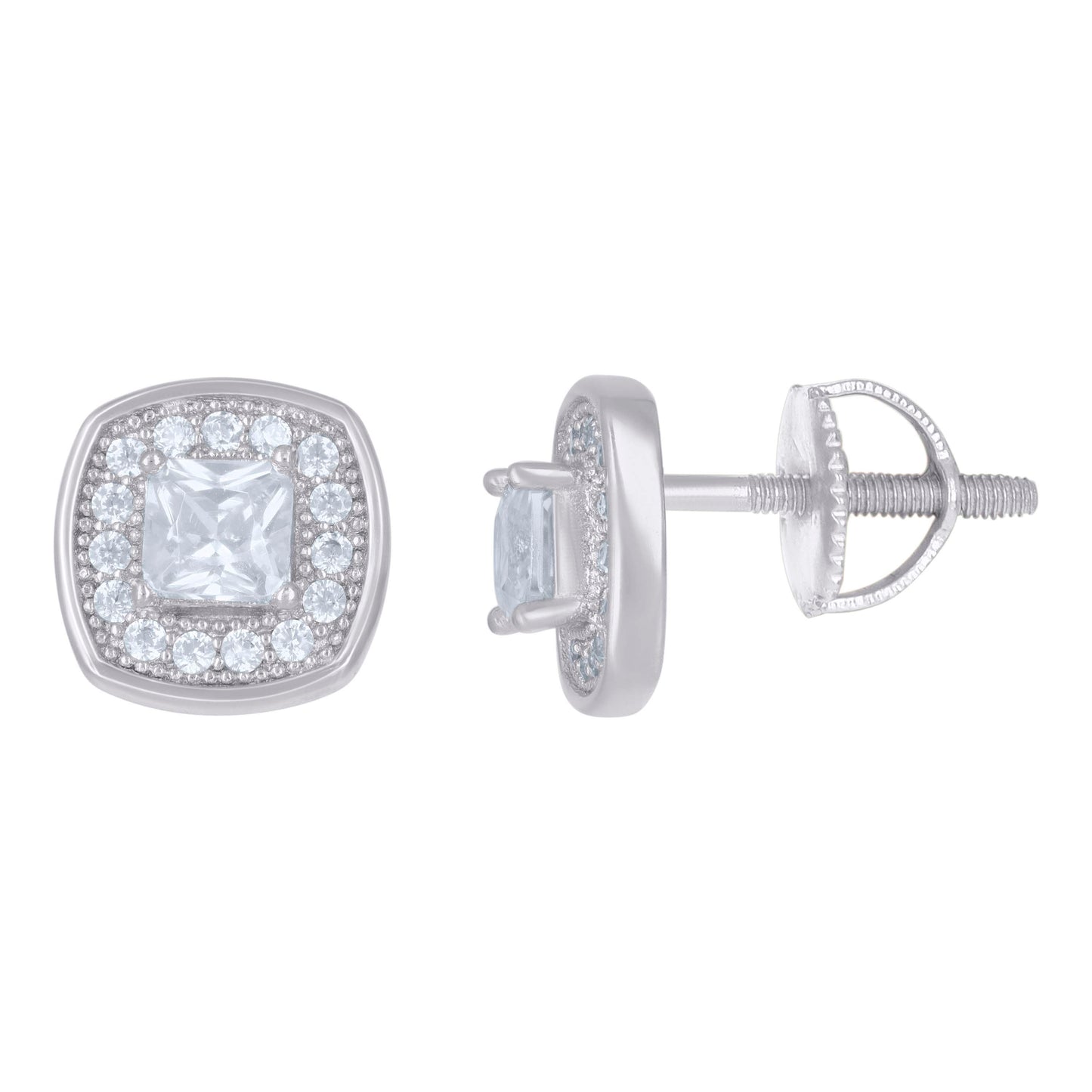 925 Sterling Silver Cz Earring
