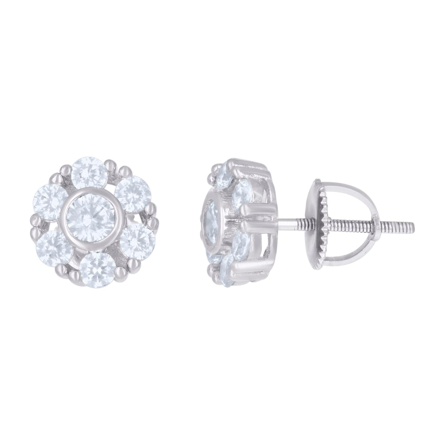 925 Sterling Silver Cz Earrings