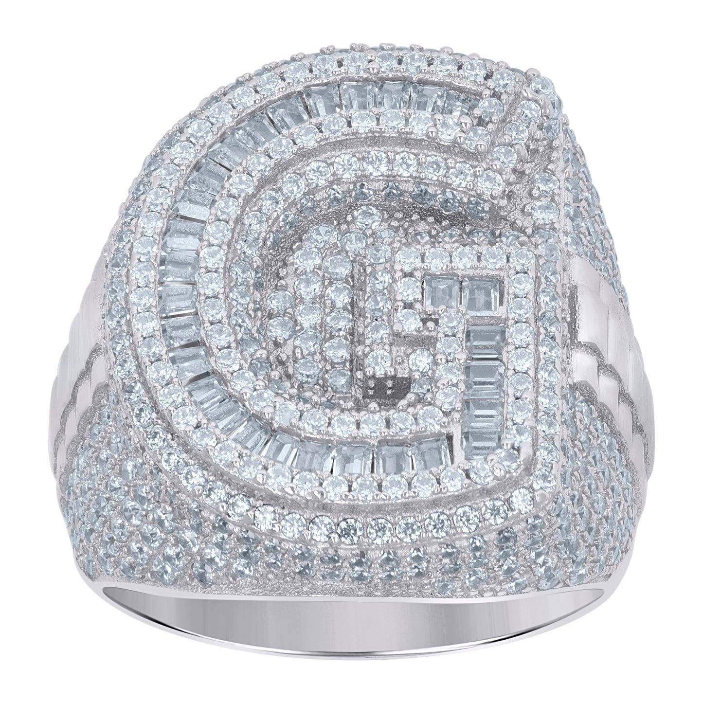 925 Sterling Silver Initial Ring"G"