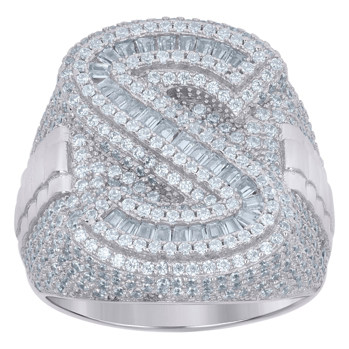 925 Sterling Silver Initial Ring"S"