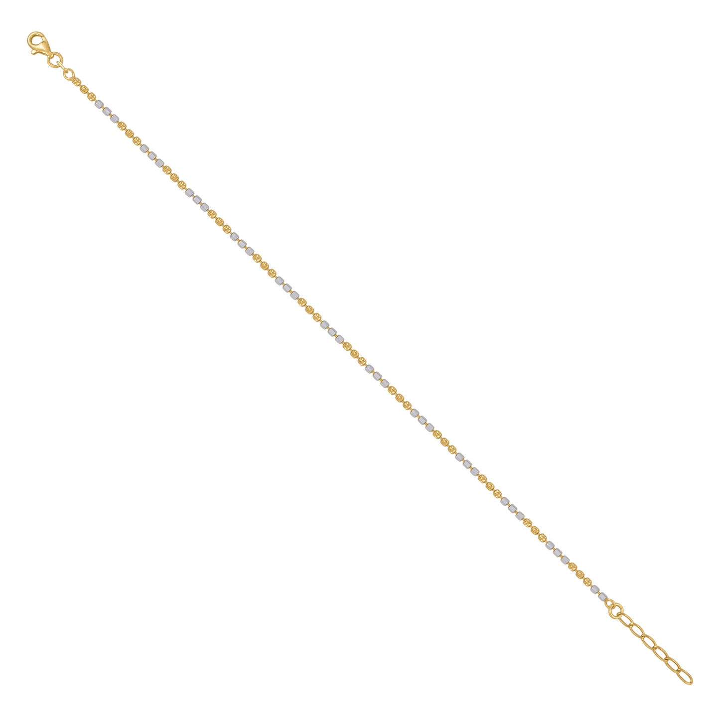 925 Silver Fancy Moon Chain Yellow Rhodium Plated