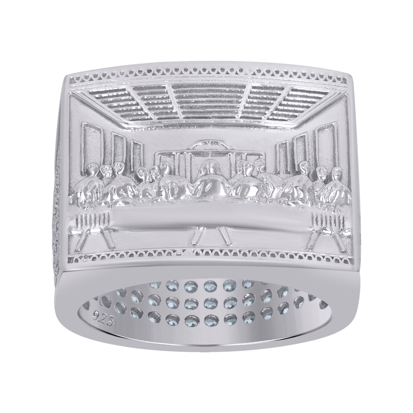 925 Sterling Silver Mens Ring Sz-9