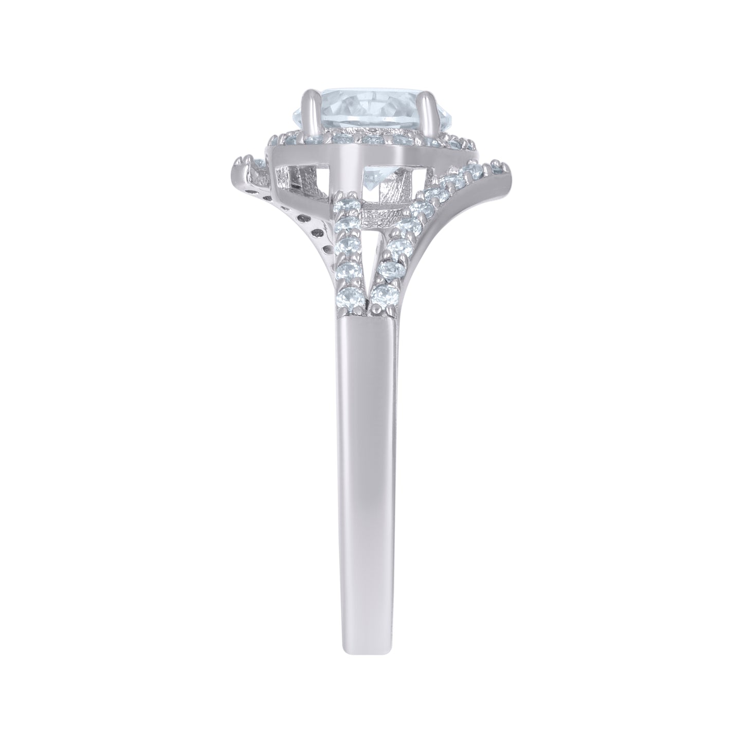 925 Sterling Silver Cz Ring S5