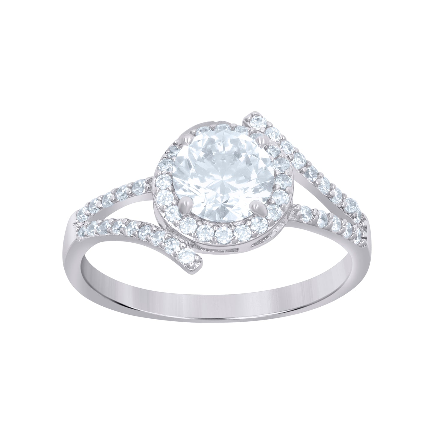 925 Sterling Silver Cz Ring S5