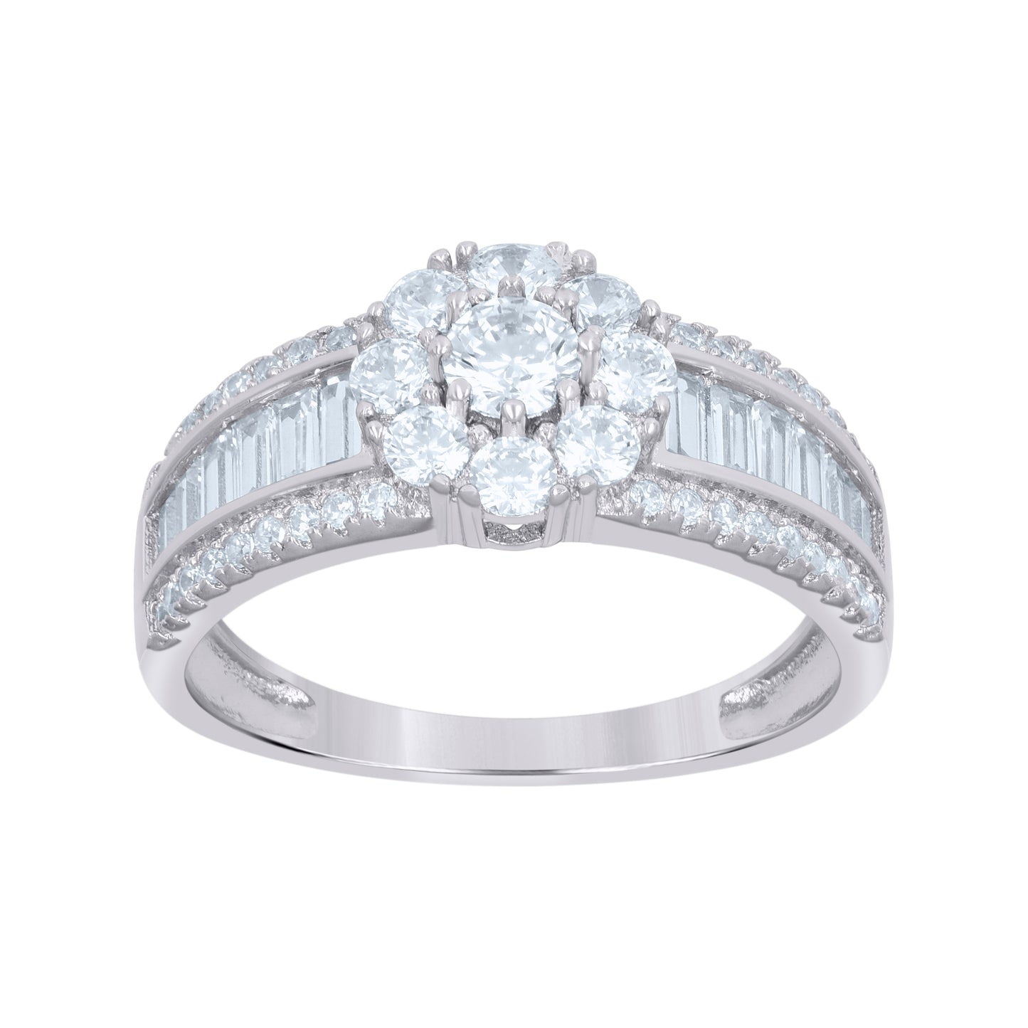 925 Sterling Silver Cz Ring S5