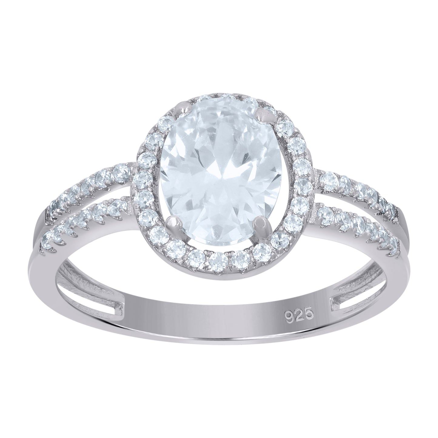 925 Sterling Silver Cz Ring S5