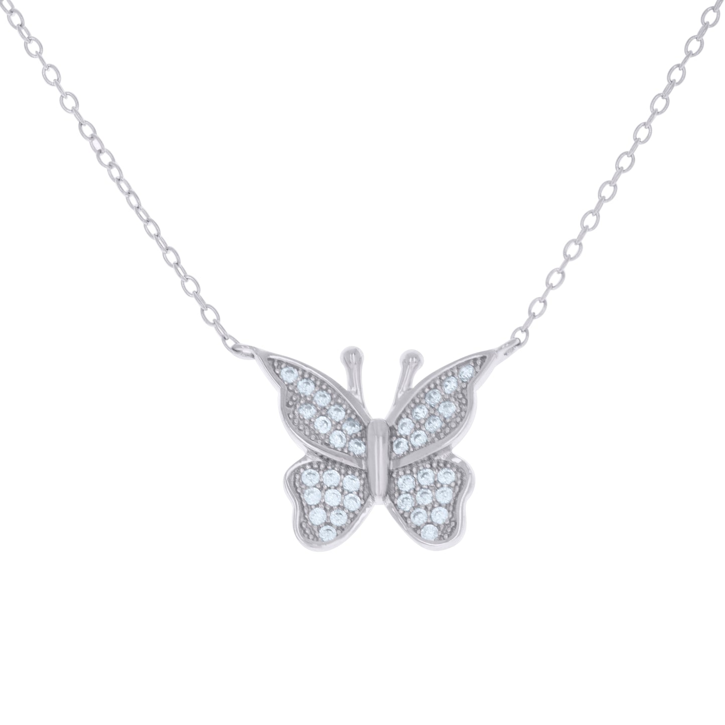 925 Sterling Silver Cz Necklace