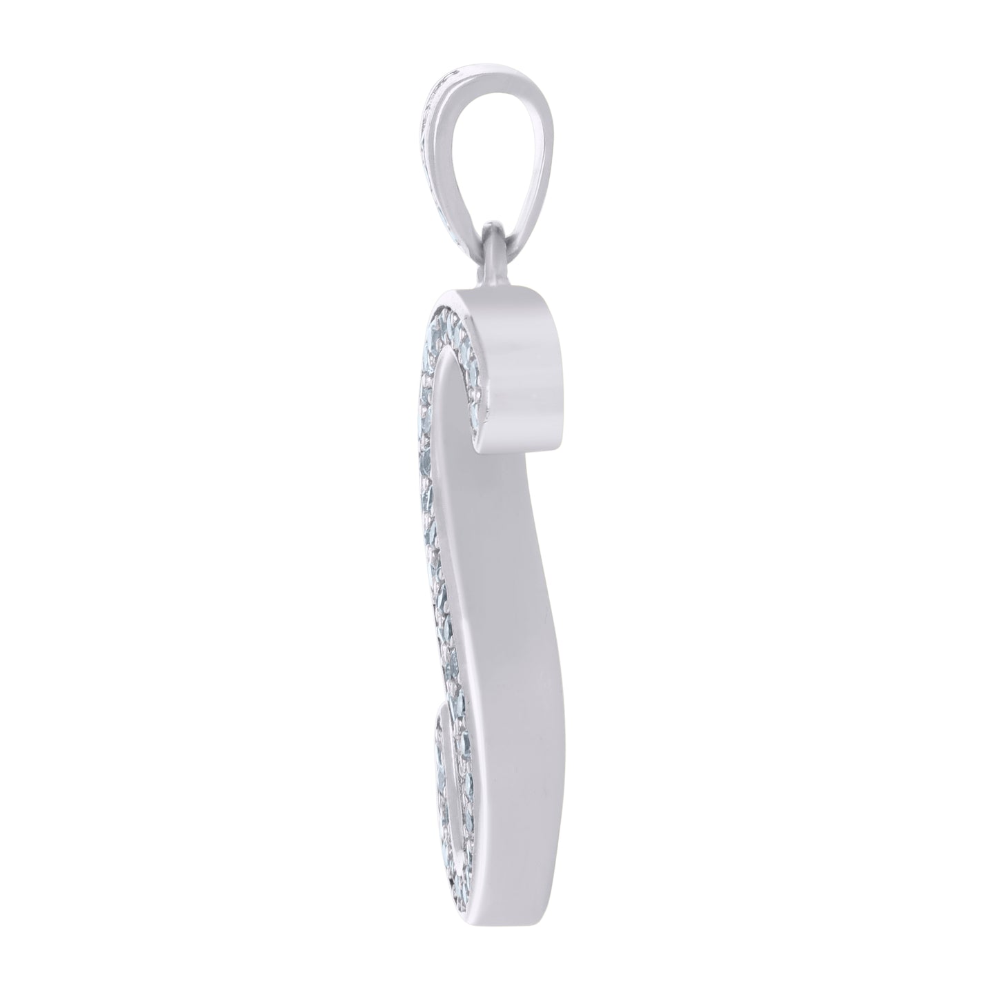 925 Sterling Silver Initial Letter "S" Pendant