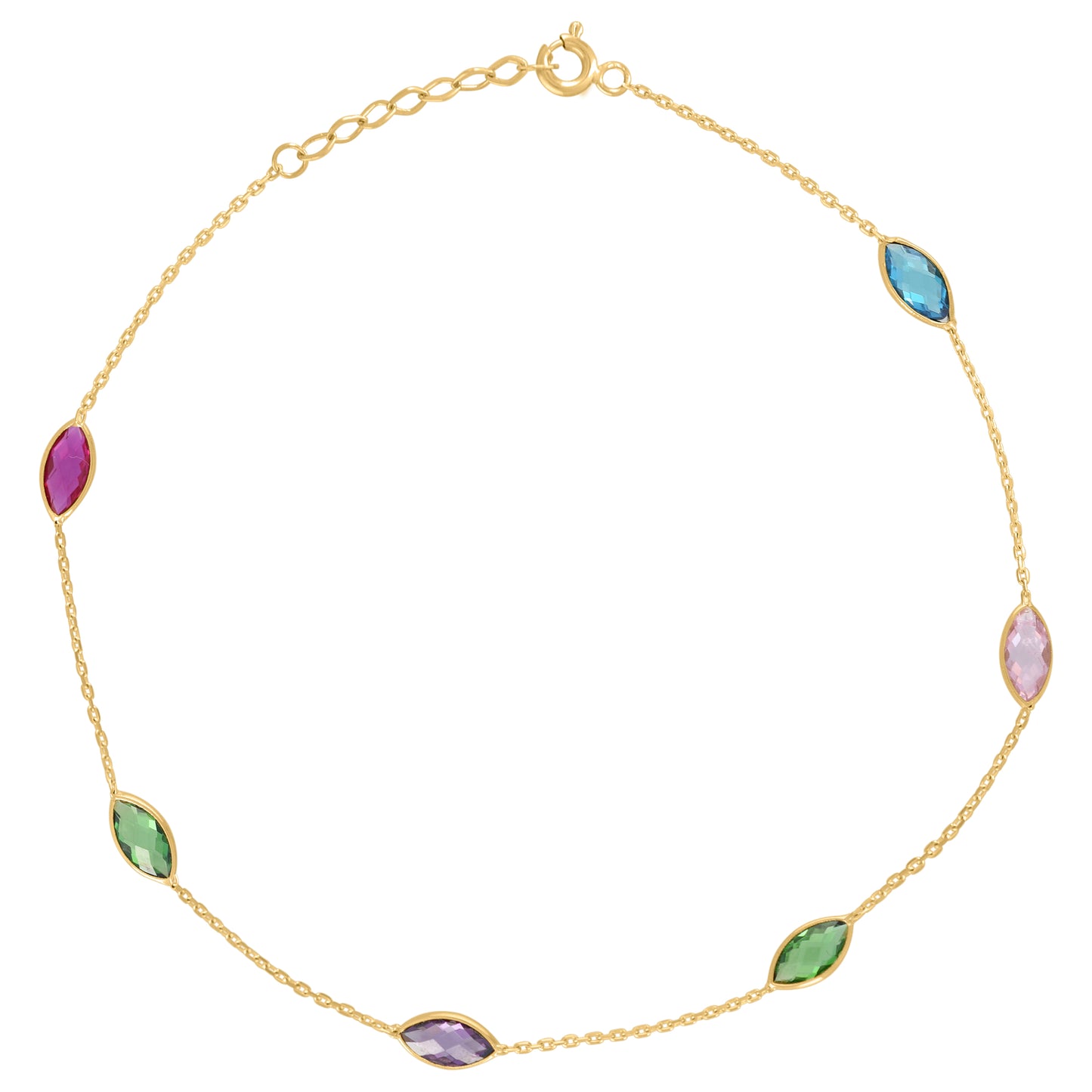 14Kt Gold Anklet 10"