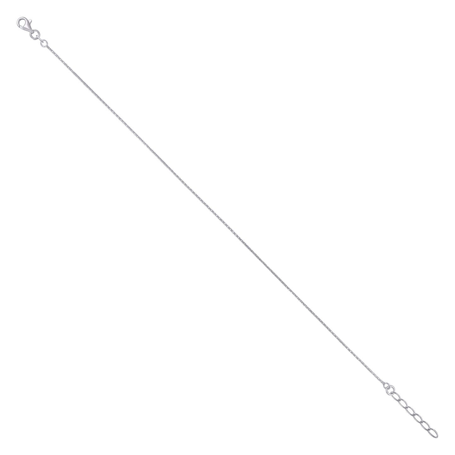 925 Sterling Silver Anklet 020 9+1'