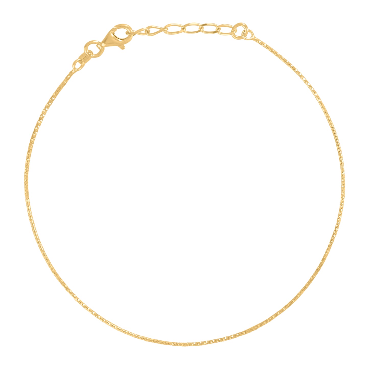 925 Sterling Silver Anklet 020 9+1'