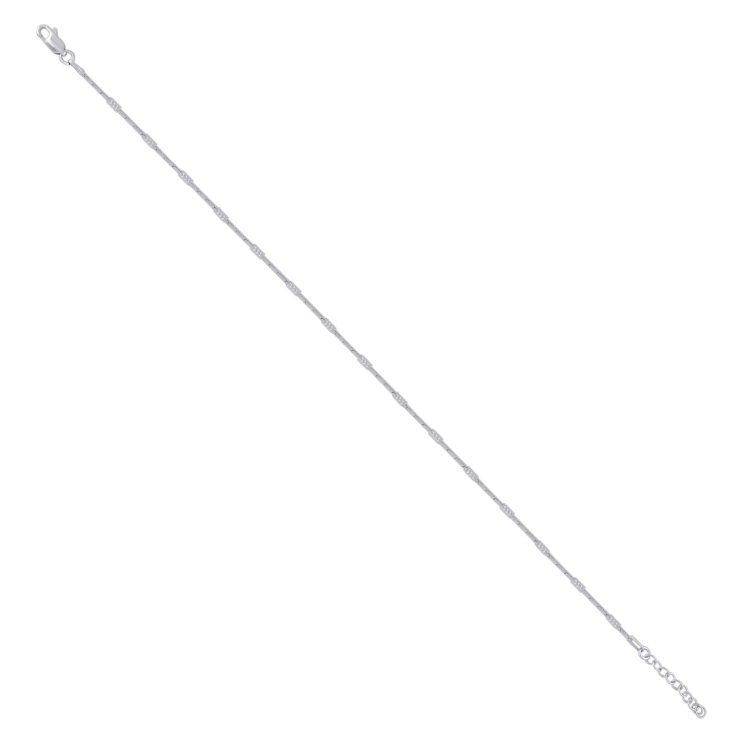 925 Sterling Silver 060 Fancy Chain Rhodium Plated