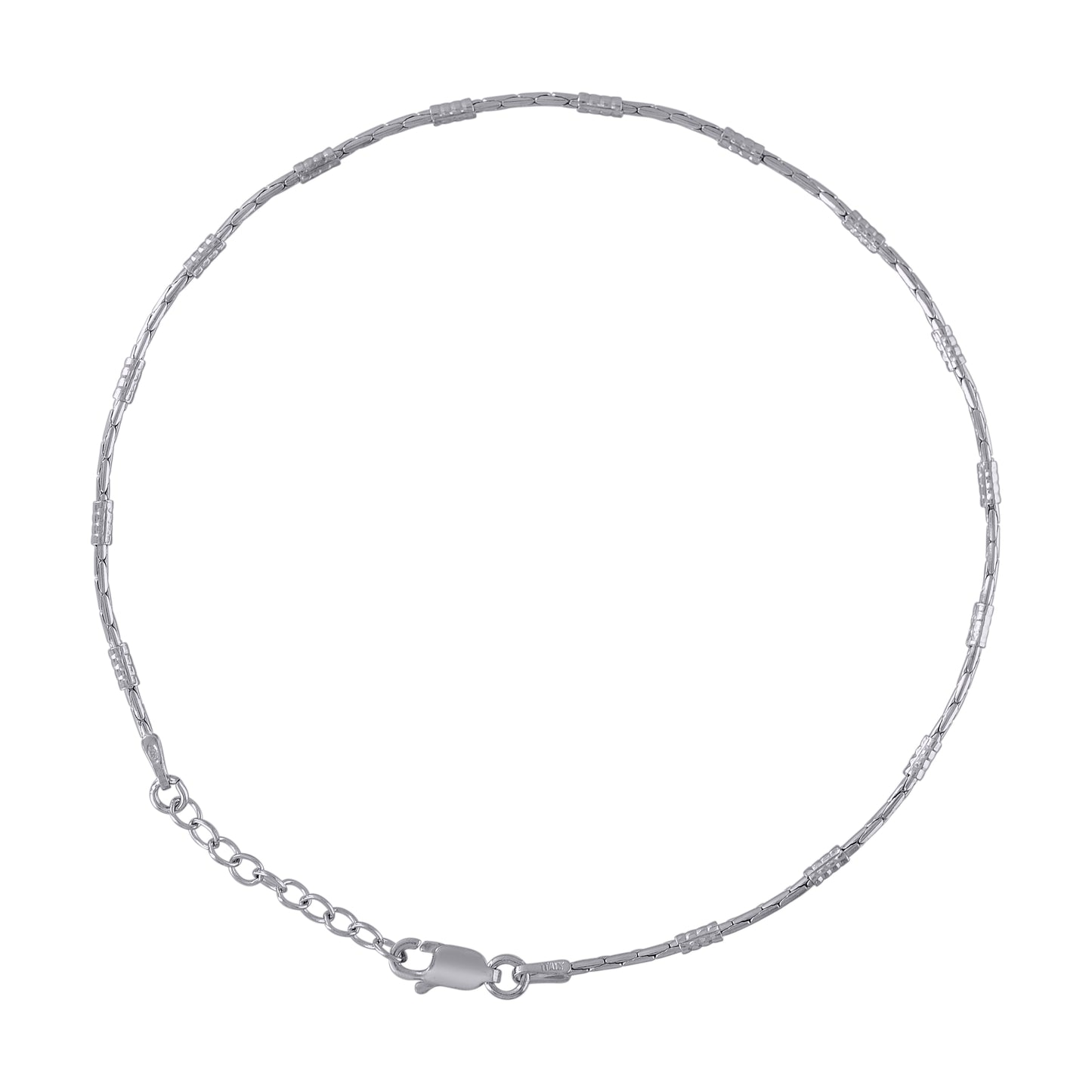 925 Sterling Silver 060 Fancy Chain Rhodium Plated