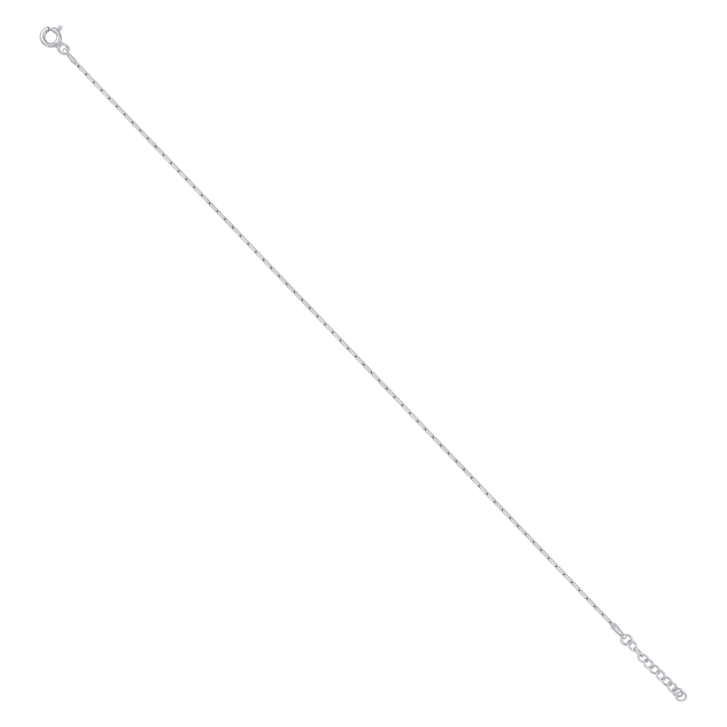 925 Sterling Silver 040 Fancy Chain Rhodium Plated
