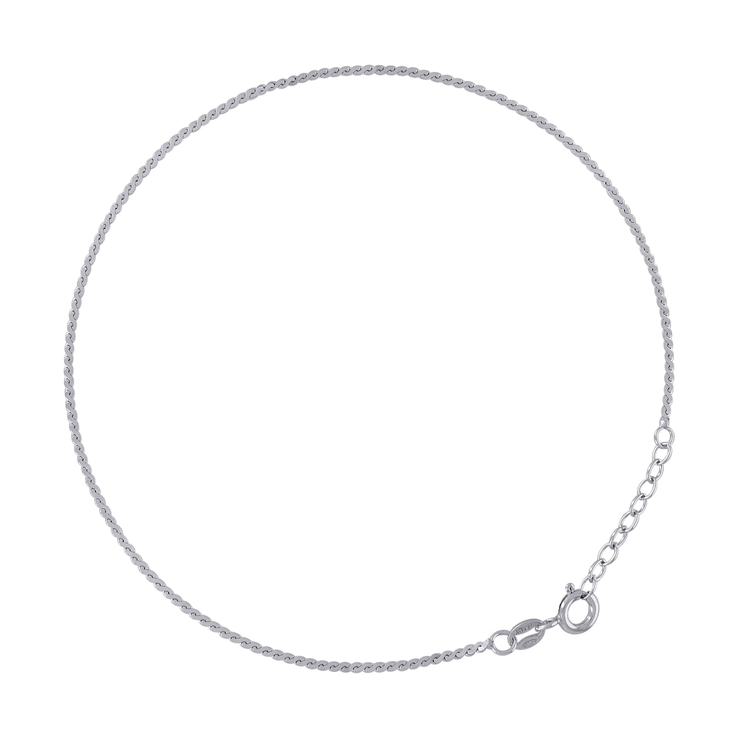 925 Sterling Silver 050 Fancy Chain Rhodium Plated