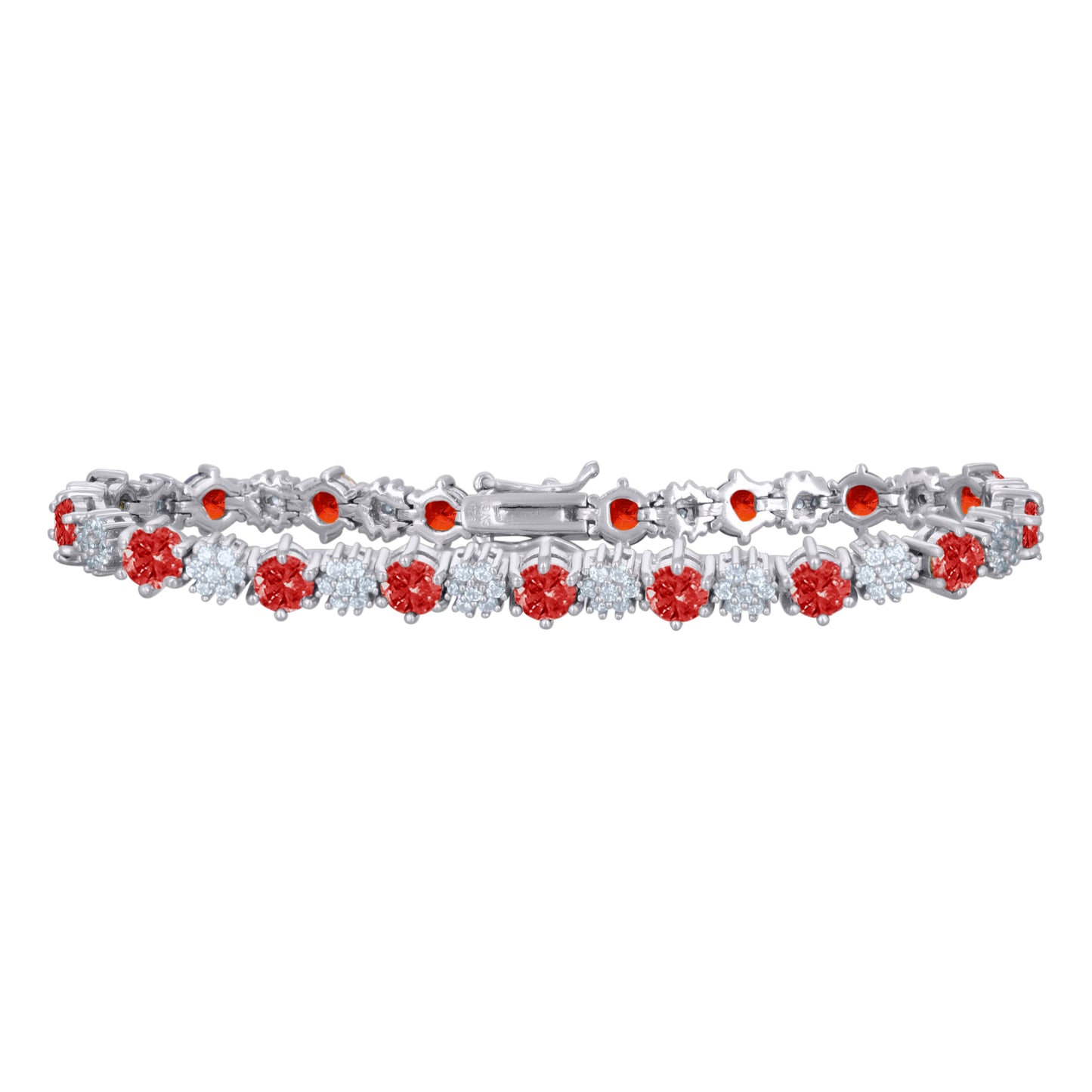 925 Sterling Silver Cz Bracelet 7.5 Inches