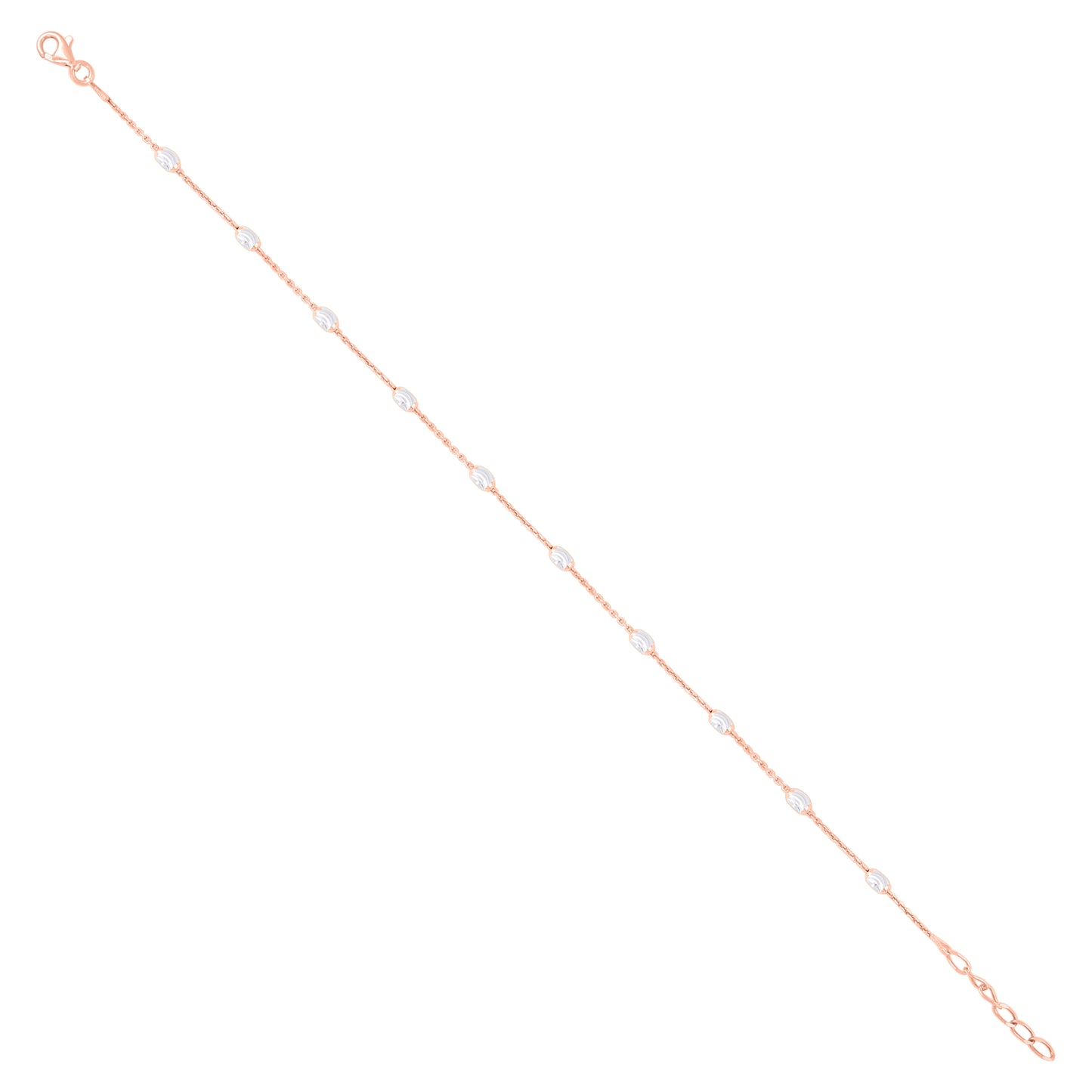 925 Sterling Silver 003 Station Oval Jianzhy Chain