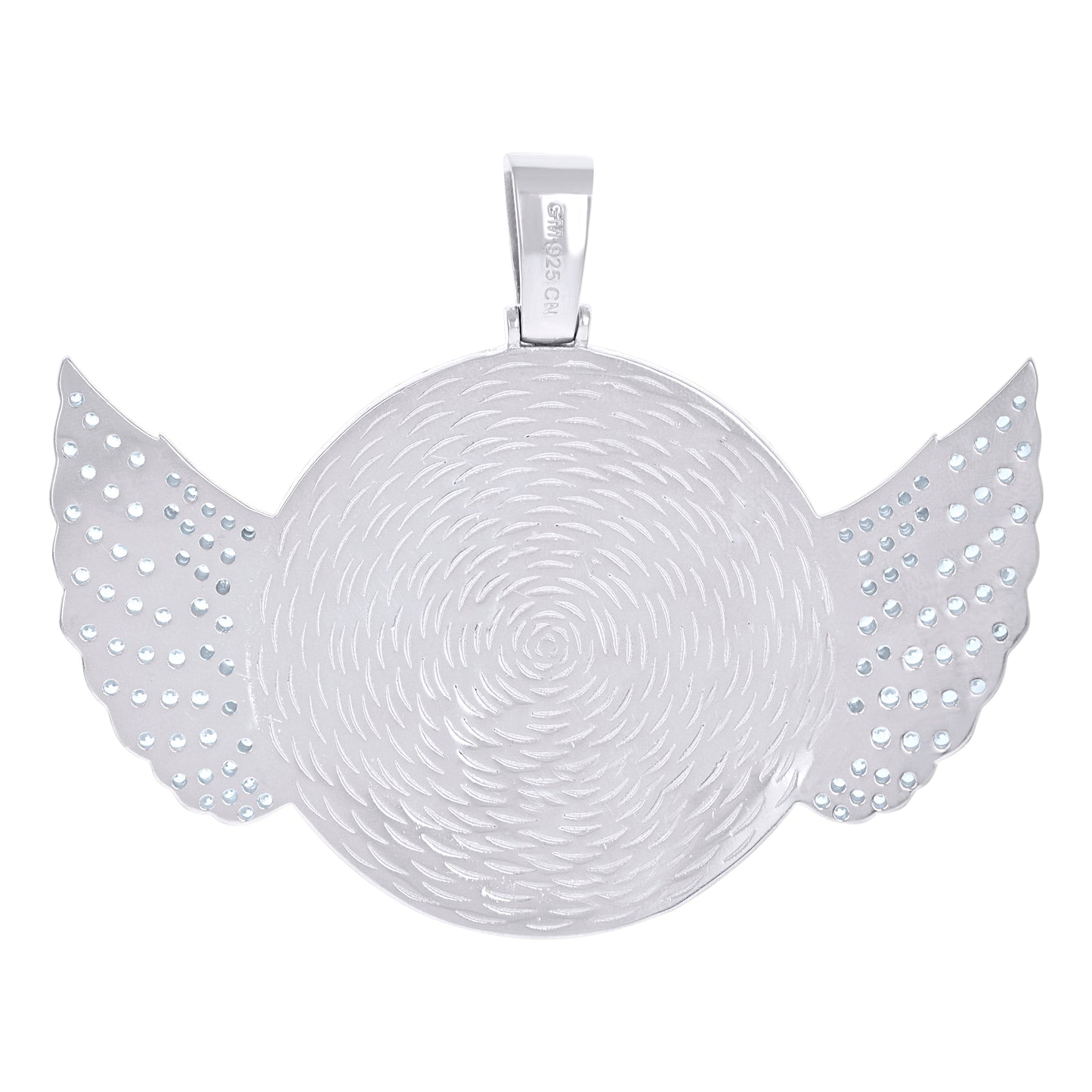 925 Sterling Silver Cz Picture Frame Pendant