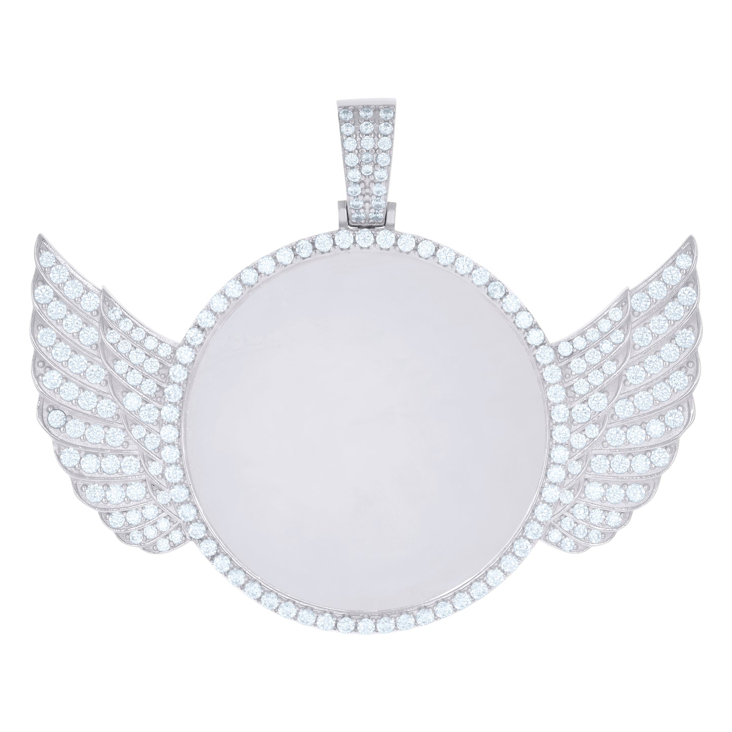 925 Sterling Silver Cz Picture Frame Pendant