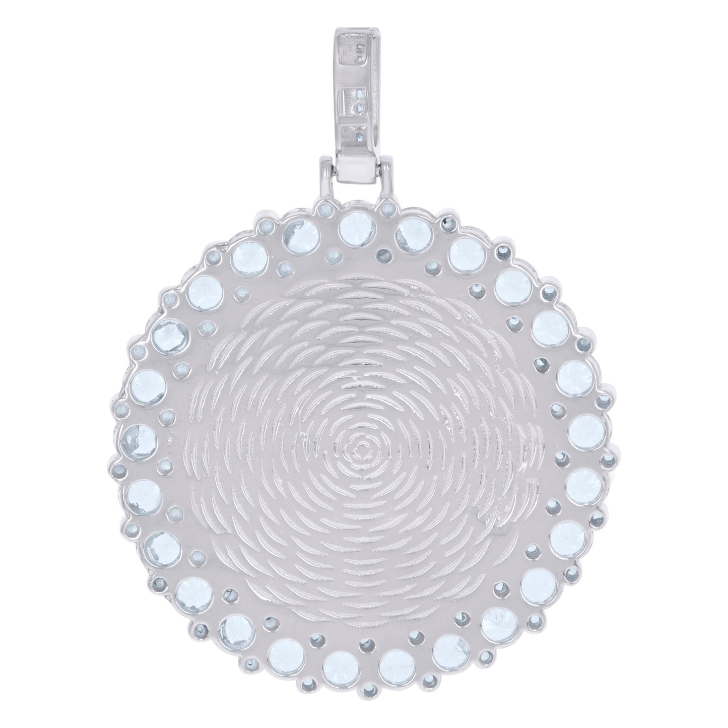 925 Sterling Silver Cz Picture Frame Pendant