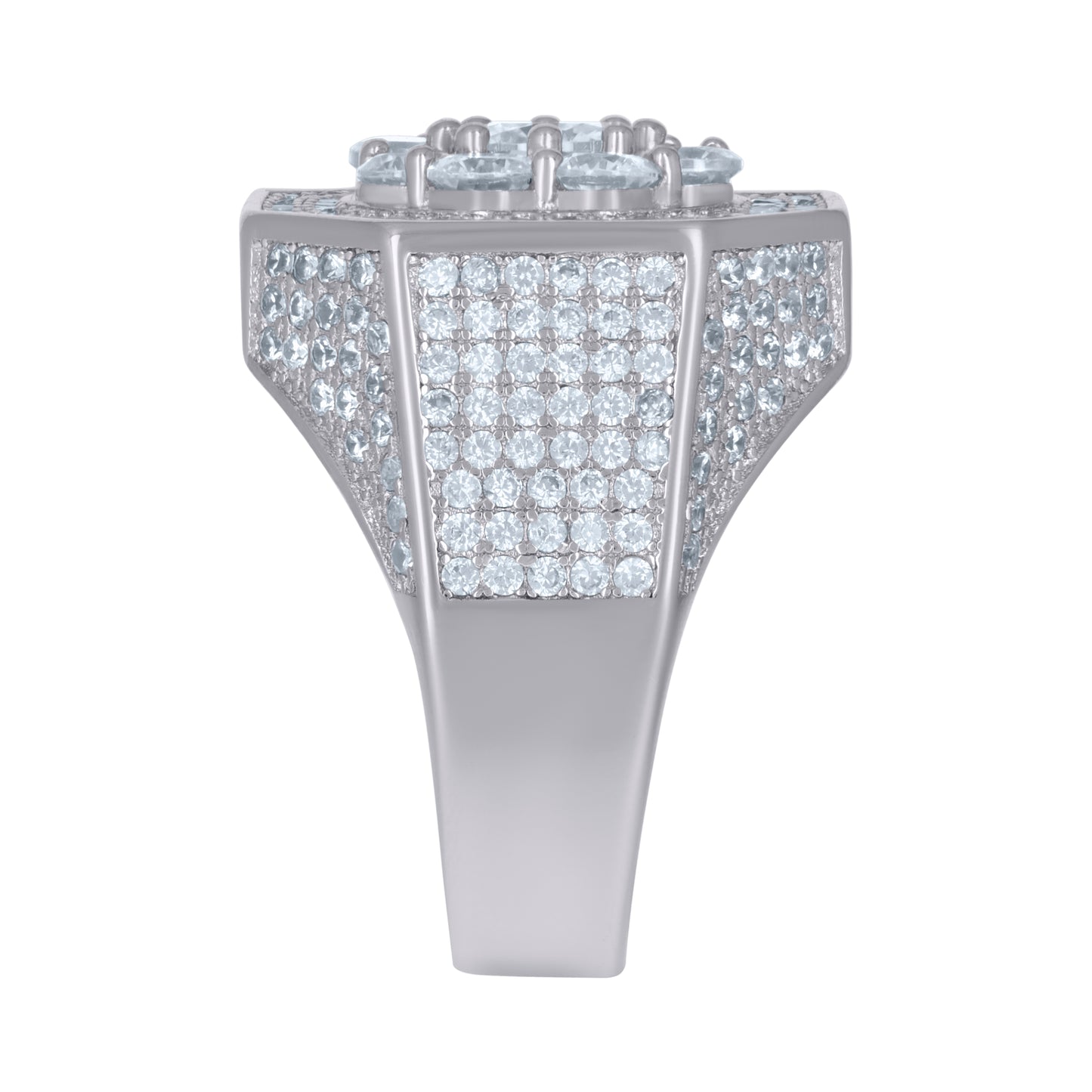 925 Sterling Silver Cz Ring Sz-9