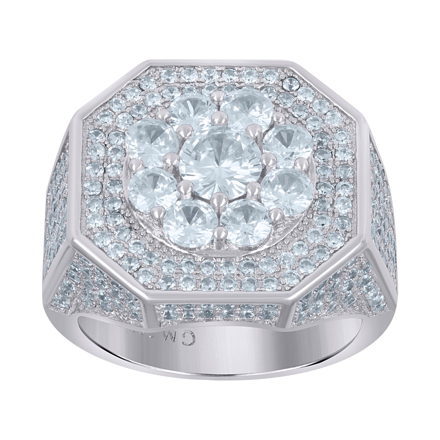 925 Sterling Silver Cz Ring Sz-9