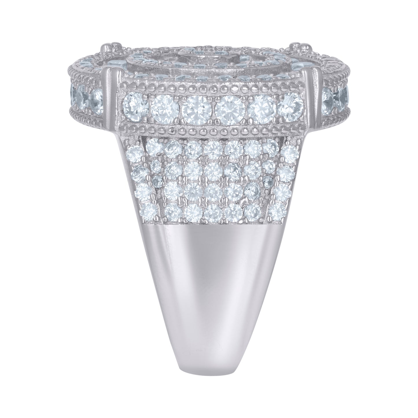 925 Sterling Silver Cz Ring Sz9