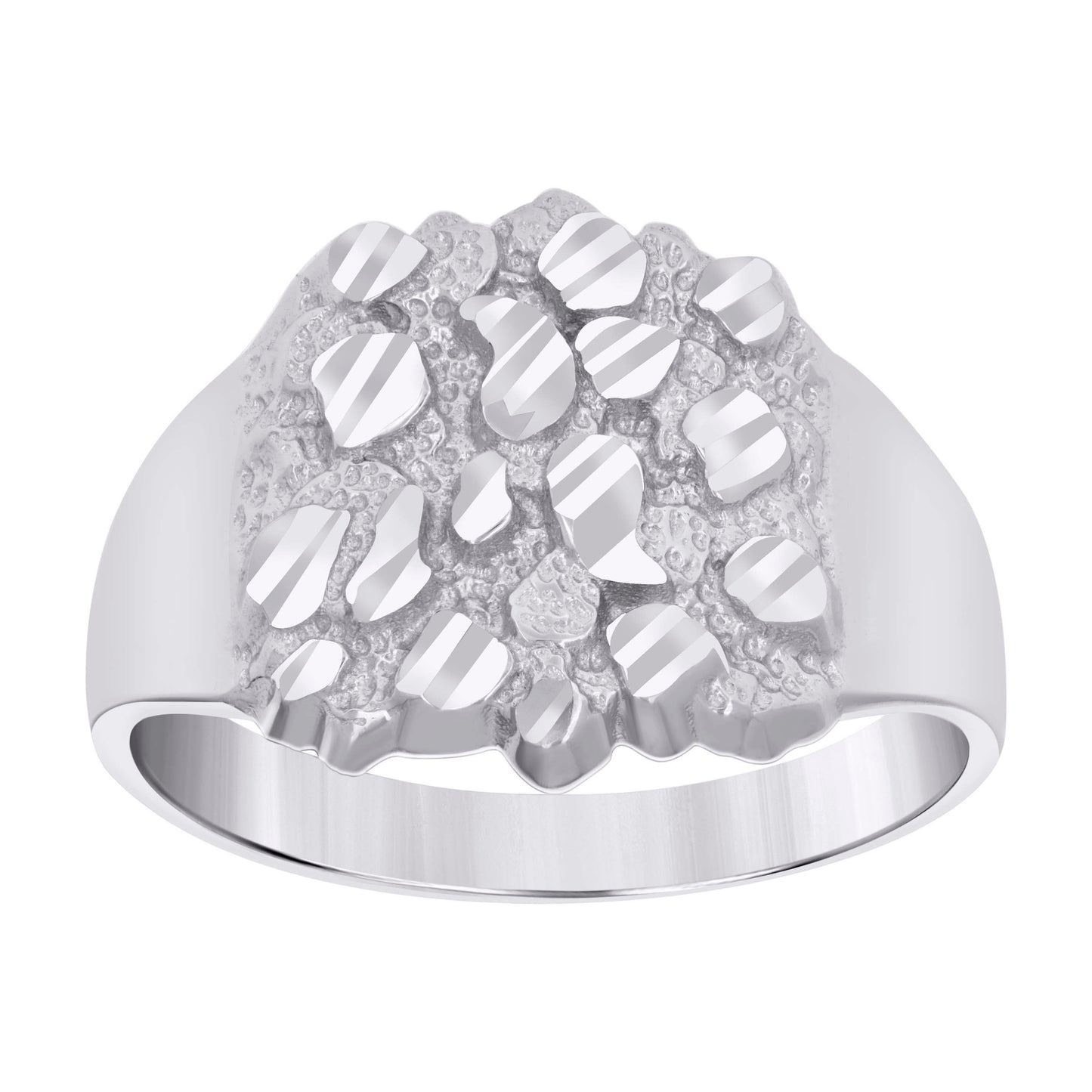 925 Sterling Silver Nugget Ring S8