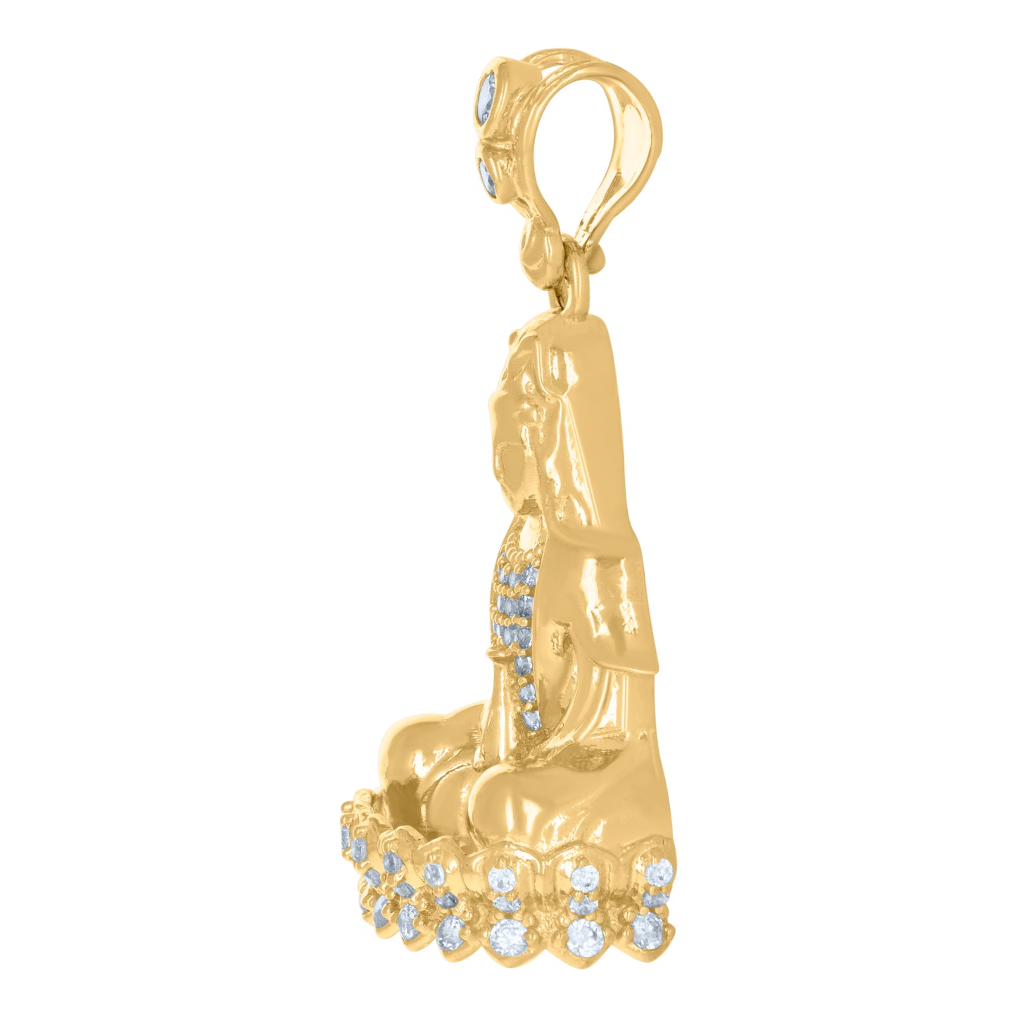 10Kt Gold Cz Pendant