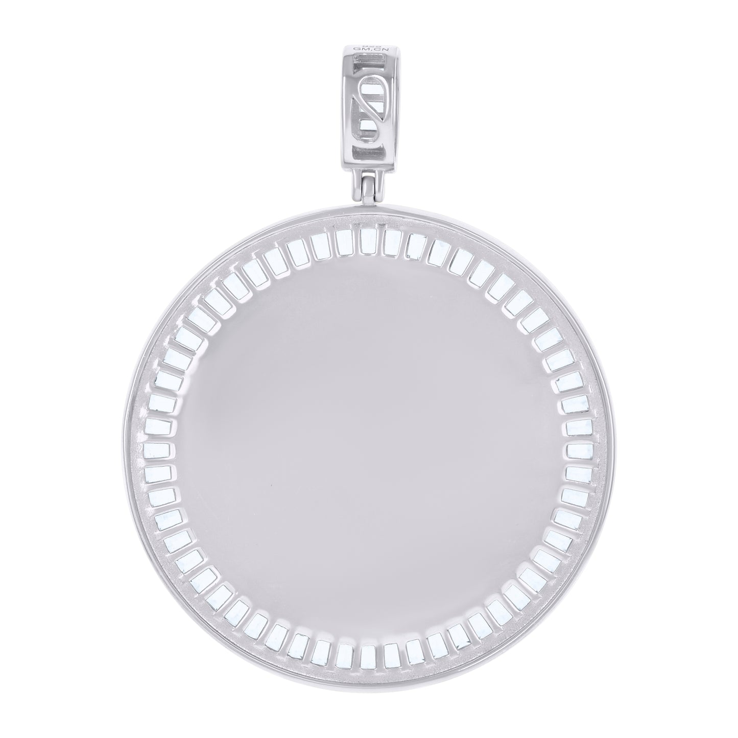 925 Sterling Silver Cz Picture Frame Pendant