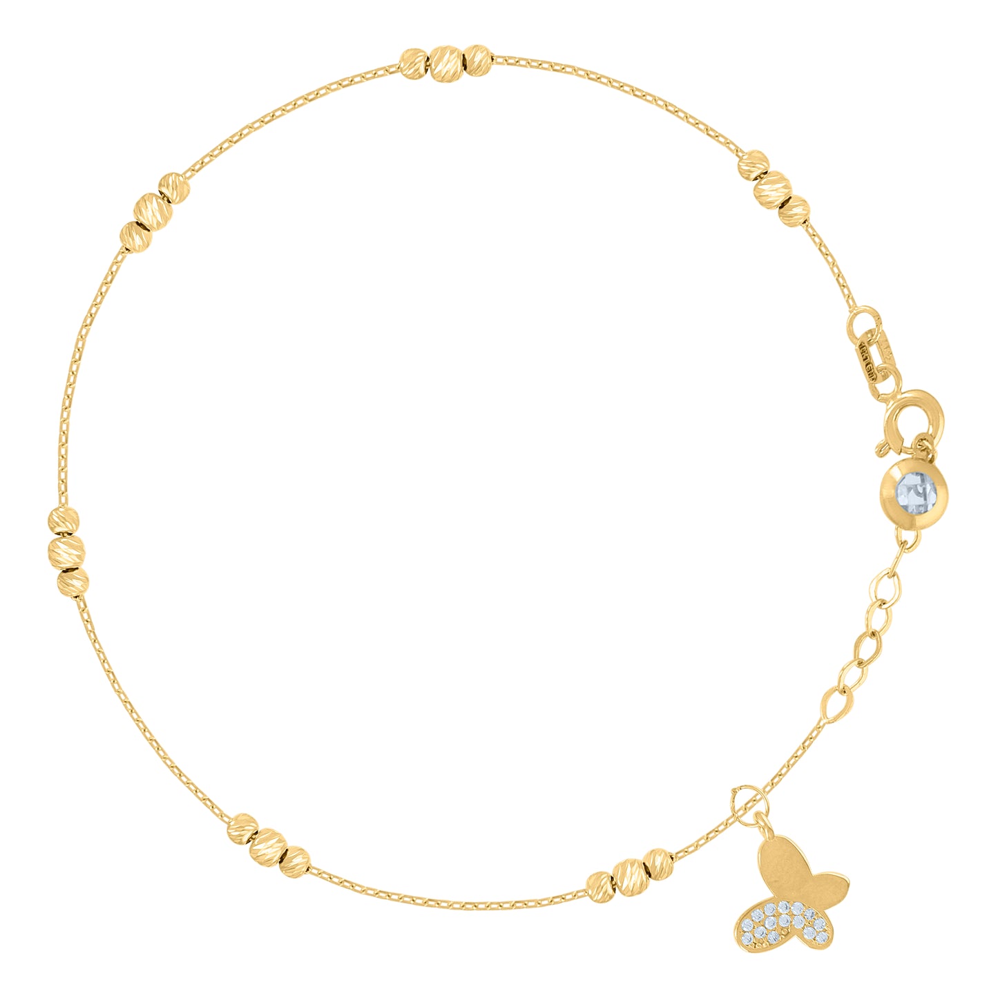 10Kt Gold Turkish Bracelet 8"