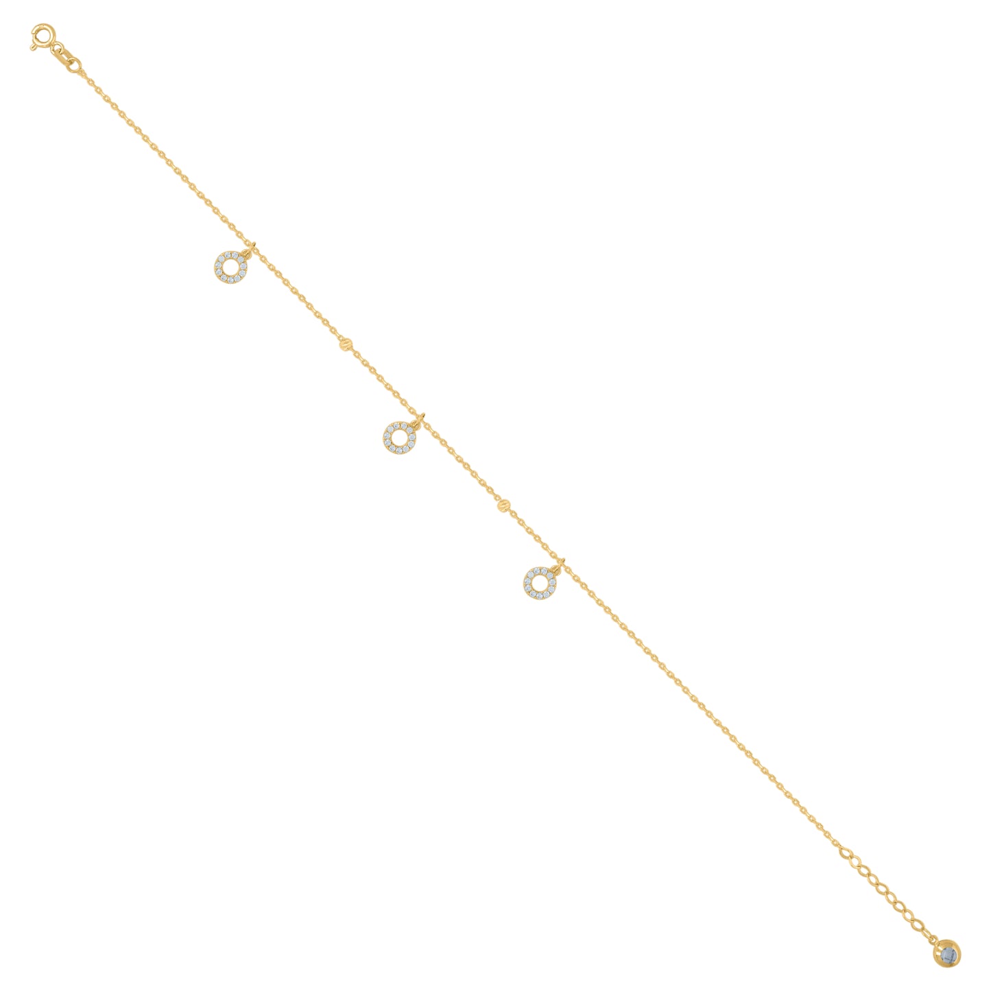 14Kt Gold Anklet 10"