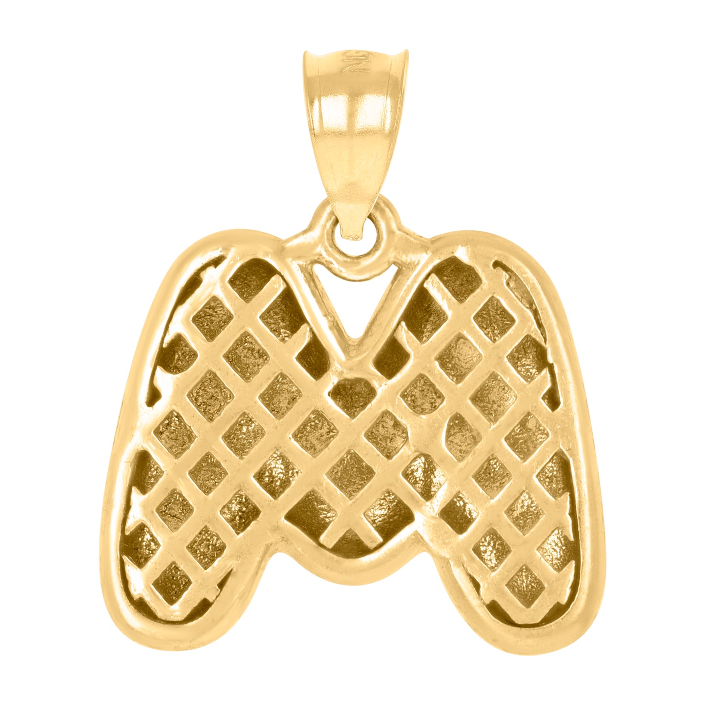 10Kt Gold Initial Letter Pendant "M"